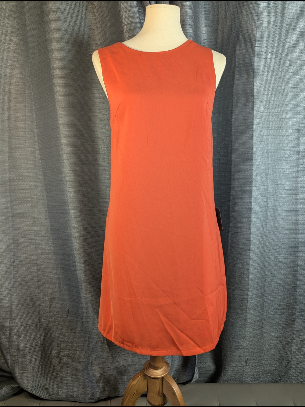 Lulu's Bold Orange Sleeveless Mini Shift Dress